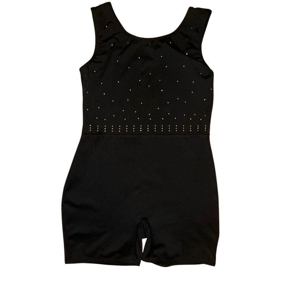 Cat& Jack  one piece leotard sz 14 rhinestone  black shirts built in